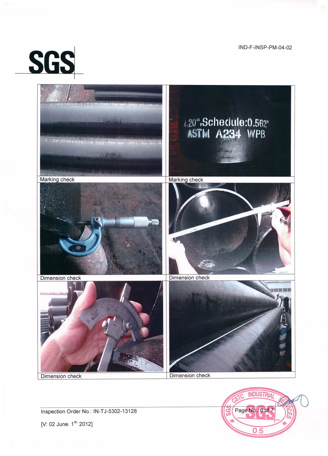 SGS inspection report - page 6