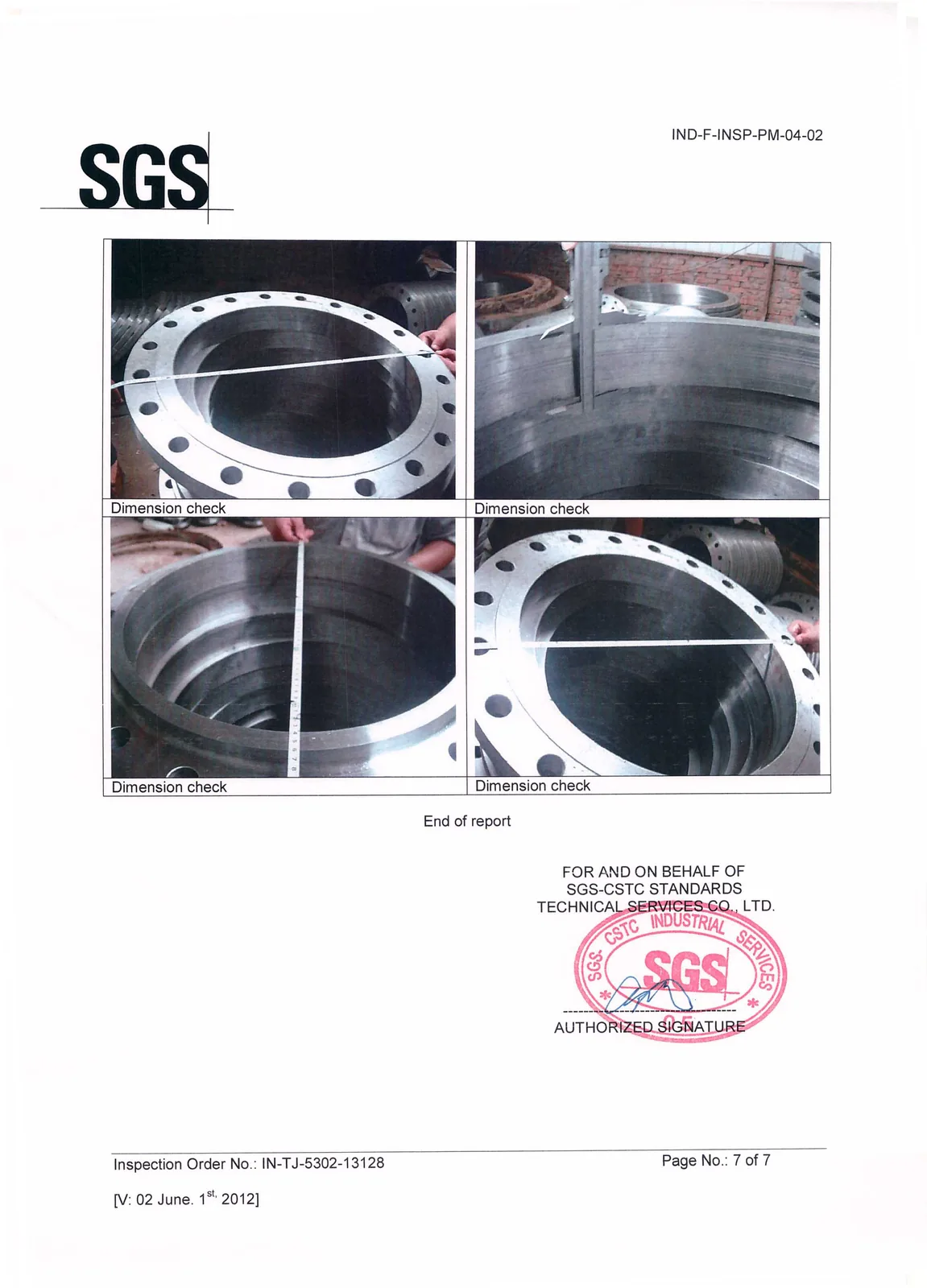 SGS inspection report - page 7
